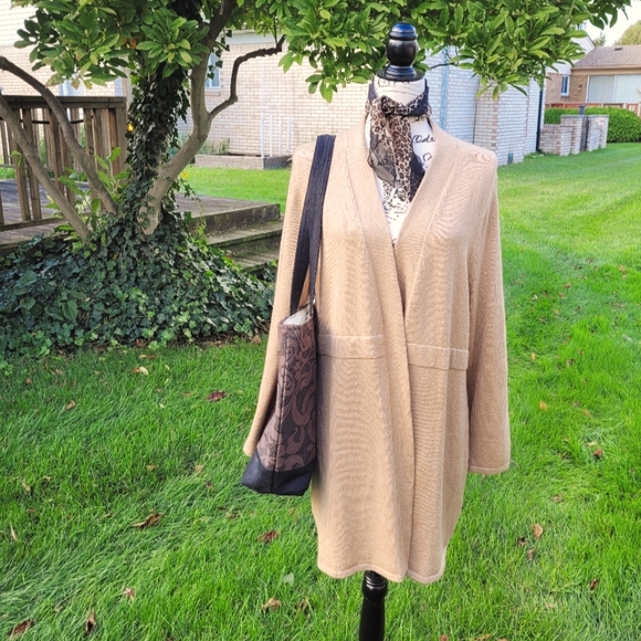 Talbots Sweaters - Talbots long cardigan in camel size XLP